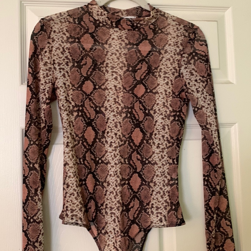 Snakeskin Mesh Bodysuit
